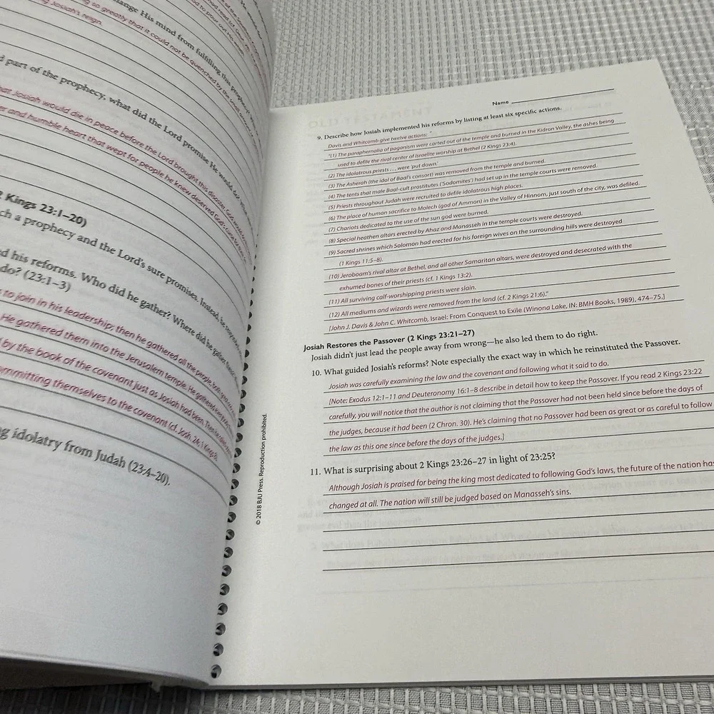 BJU Press The Story of the Old Testament 2 Student Text Books & Activities Key
